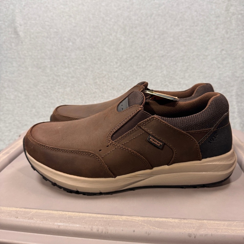 Nunn Bush Slip On Shoes Mens 9 Brown Leather Defender Repellent Loafers NEW - Picture 2 of 10